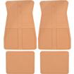 1973-87 GM; Rubber Floor Mat Set; With GM Logo; Factory Style; Set of 4; Tan