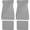 1973-87 GM; Rubber Floor Mat Set; With GM Logo; Factory Style; Set of 4; Gray
