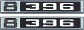 1969-70 Chevrolet, GMC Pickup, Suburban; "8 - 396" Front Fender Emblems; Pair; Made in the USA!
