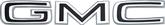 1968-72 GMC Pickup Truck; "GMC" Hood Letter Set; Chrome with Black Painted Details; 3-Piece