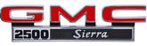 1971-72 GMC Pickup Truck; "GMC 2500 Sierra" Front Fender Emblems; Pair; Made in the USA!