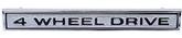 1968-72 Chevrolet, GMC Pickup, Blazer, Jimmy, Suburban; "4 Wheel Drive" Front Fender Emblem; Pair; Made in the USA