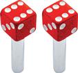 Red with White Dots Dice Door Lock Knobs
