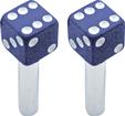 Blue with White Dots Dice Door Lock Knobs