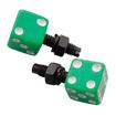 Green Dice License Plate Bolts