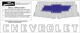 1955 (1st series) Chevrolet Pickup Hood Emblem Decal with White Letters and White Background