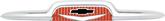 1957 Chevrolet Truck; Chrome Hood Emblem; Black Bow Tie with Red Detail; V8