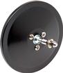 1947-72 Chevrolet/GMC Truck Round Mirror Head with Smooth Backing - Black