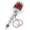 1962-82 Ford; 221-302 SBF V8; PerTronix Flame Thrower Billet Distributor w/ Ignitor II Module; Mechanical Advance; HEI Cap; Red