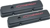 Chevrolet 262-400ci Small Block Low Profile Valve Covers with Black Crinkle Finish