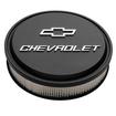 Slant-Edge Die-Cast Aluminum Air Cleaner - Chevy Bowtie - Black w/ Milled Emblem