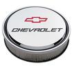 Slant-Edge Die-Cast Aluminum Air Cleaner - Chevy Bowtie - Chrome w/ Recessed Red & Black Emblem