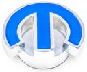 Mopar Logo Deluxe Air Cleaner Center Nut; Chrome w/ Blue Emblem