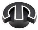 Mopar Logo Deluxe Air Cleaner Center Nut; Black w/ Satin Emblem