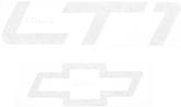 LT1 Bow Tie Decal White