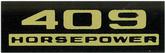 409-HP Black and Gold Valve Cover Decal