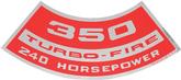 350 240-HP Turbo-Fire Air Cleaner Decal