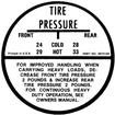1964-66 Tire Pressure Decal