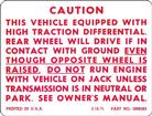 1971-78 10 Bolt Positraction Warning Decal (OE# 3998583)