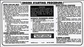 1974-76 Starting Instruction Decal