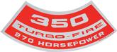 350 270-HP Turbo-Fire Air Cleaner Decal (OE#3995661)