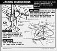 1968 Camaro SS Coupe Jacking Instructions Decal