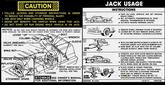 GM Jack Instructions Decal OE#14000188