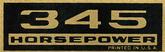 345-HP Black and Gold Valve Cover Decal