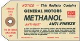 1949-60 Methanol Anti-Freeze Tag