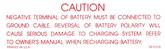 1962-63 Caution Battery Decal