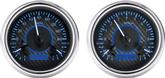 1947-53 GM Pickup VHX Series Gauge Set with Carbon Fiber Look Face and Blue Backlighting