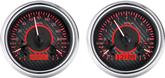 1947-53 GM Pickup VHX Series Gauge Set with Carbon Fiber Look Face and Red Backlighting