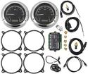 1947-53 GM Pickup VHX Series Gauge Set with Black Alloy Face and White Backlighting