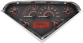 1955-59 Chevrolet Pickup VHX Series Gauge Set with Carbon Fiber Look Face and Red Backlighting