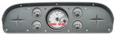 1957-60 Ford Pickup Dakota Digital VHX Instrument System - Silver Alloy Style Face - Red Display