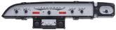 1960 Ford Galaxie Dakota Digital VHX Instrument System - Silver Alloy Style Face - Red Display