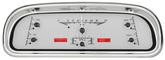 1960-63 Ford Falcon Dakota Digital VHX Instrument System - Silver Alloy Style Face - Red Display