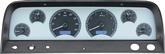 1964-66 Chevrolet Pickup VHX Series Gauge Set with Silver Alloy Face and Blue Backlighting