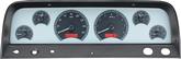 1964-66 Chevrolet Pickup VHX Series Gauge Set with Silver Alloy Face and Red Backlighting