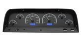 1964-66 Chevrolet Pickup VHX Series Gauge Set with Black Alloy Face and Blue Backlighting