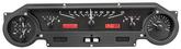 1964-65 Ford Falcon/Mustang Dakota Digital VHX Instrument System - Black Alloy Style Face - Red Display