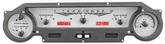 1964-65 Ford Falcon/Mustang Dakota Digital VHX Instrument System - Silver Alloy Style Face - Red Display