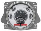 1966-77 Ford Bronco Dakota Digital VHX Instrument System - Silver Alloy Style Face - Red Display
