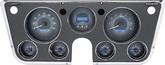 1967-72 GM Pickup VHX Series Gauge Set with Carbon Fiber Look Face and Blue Backlighting