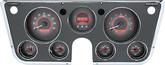 1967-72 GM Pickup VHX Series Gauge Set with Carbon Fiber Look Face and Red Backlighting