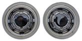 Dapper Lighting; 575 5-3/4" Projector Headlight; High/Low; Halogen; Chrome Housing; Chrome Shroud; Clear Glass Lens; Classic Switchback Halo