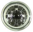 Dapper Lighting; LED Seven Projector Headlight; High/Low Beam; Chrome Housing; Clear Glass Lens; Classic Switchback Halo