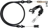 Lokar Duo-Pak 24" Cut-To-Fit Black Stainless Steel Throttle Cable Set - Carbureted