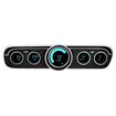 1965-66 Mustang; Intellitronix Direct Replacement Digital LED Gauge Panel; Teal