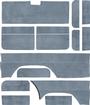 1981-91 Chevrolet/GMC Suburban w/Rear Cargo Doors Regal Velour & Carpet Panel Set-Charcoal/Charcoal